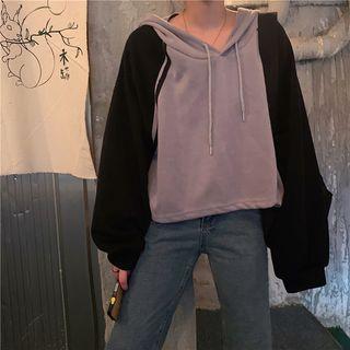 Two-tone Cropped Hoodie