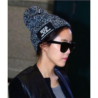 Tag Melange Knitted Hood