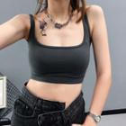 U-neck Plain Camisole Top