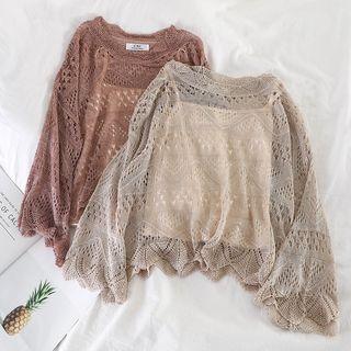 Set: Plain Knit Top + Camisole Top