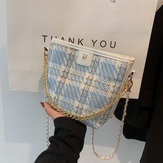 Chain Tweed Bucket Bag