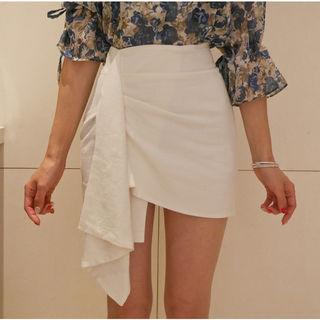Ruffle-front Mini Skirt
