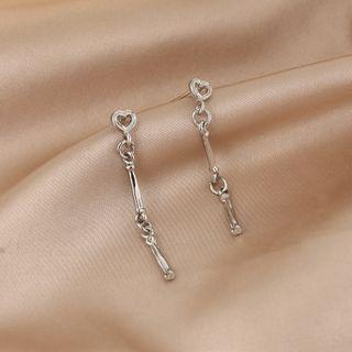 Ring Hollow Stud Earring Silver - One Size