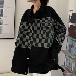Long-sleeve Checkerboard Jacket
