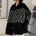 Long-sleeve Checkerboard Jacket