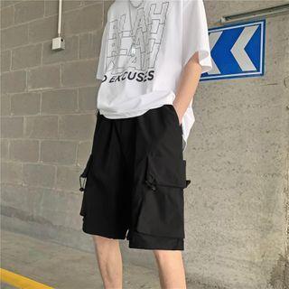 Plain Straight Cut Cargo Shorts
