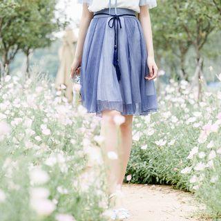 Tasseled A-line Skirt
