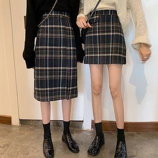 Plaid Midi / Mini Skirt