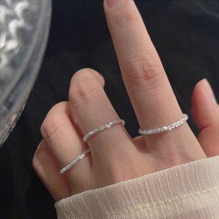 S925 Sterling Silver Metallic Ring Metallic