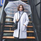 Stand-collar Wool Coat