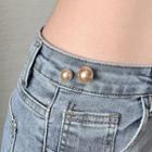 Faux Pearl Brooch / Pants Waist Adjuster