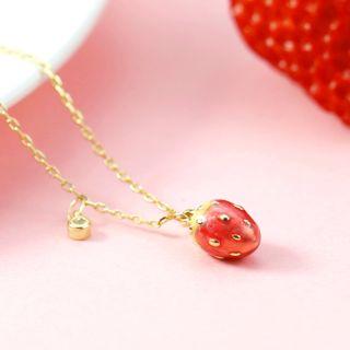 Glaze Strawberry Pendant Necklace Strawberry - One Size