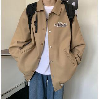 Long-sleeve Lettering Embroidered  Jacket