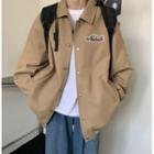 Long-sleeve Lettering Embroidered  Jacket