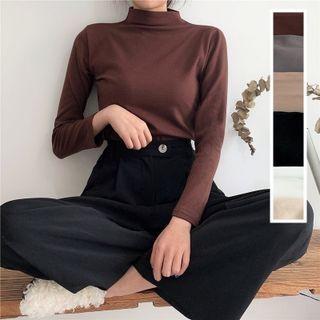 Long-sleeve Turtleneck Plain Top / Long-sleeve Mock-neck Plain Top (various Designs)