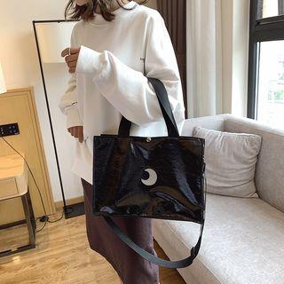 Faux Leather Two-way Tote Bag