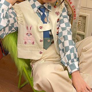 Cartoon Embroidered Vest