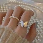 Butterfly Alloy Open Ring J2321 - Silver - One Size