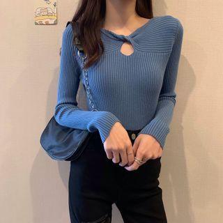 Twist Cutout Knit Top