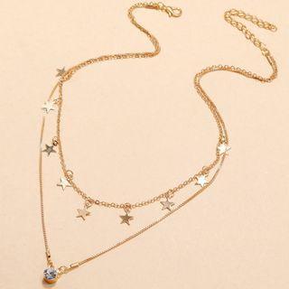 Layered Star Charm Necklace