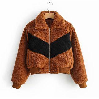 Two Tone Furry Coat