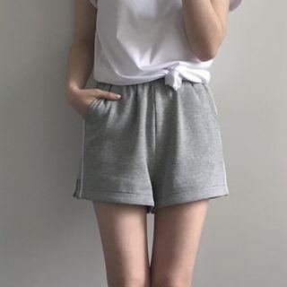 Knit Shorts Gray - One Size