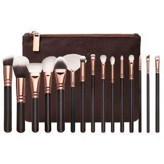 Set Of 15: Makeup Brush / Case