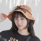 Cartoon Print Lace Ribbon Bucket Hat