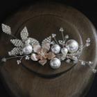 Wedding Branches Faux Pearl Faux Crystal Hair Clip White - One Size
