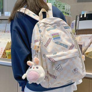 Checkered Nylon Backpack