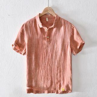 Short-sleeve Overhead Linen Shirt