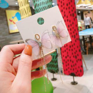 Chiffon Butterfly Dangle Earring