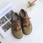 Faux Leather Panel Lace Up Shoes