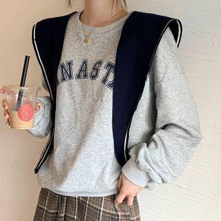 Lettering Sweatshirt / Scarf