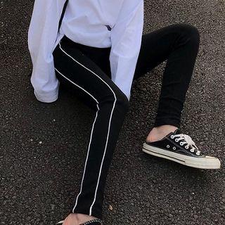 Color-block Slim-fit Pencil Pants
