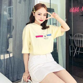 Sweet & Smile Lettered T-shirt