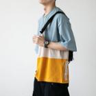 Elbow-sleeve Lettering Color Block T-shirt