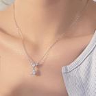 Rhinestone Pendant Alloy Necklace Jml5105 - Necklace - Silver - One Size