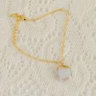 Gemstone-pendant Necklace Gold - One Size