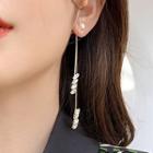 Rhinestone Fringed Earring 1 Pair - Rhinestone Fringed Earring - Silver - One Size