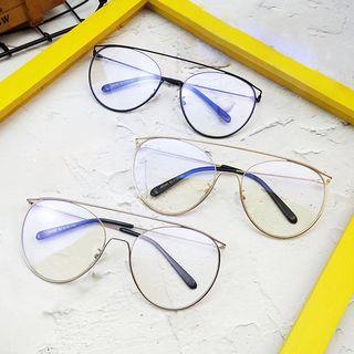 Alloy Double-bridge Eyeglasses