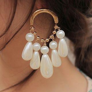 Faux-pearl Chandelier Earring Gold - One Size
