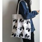 Panda Print Canvas Tote Bag As Shown In Figure - One Size