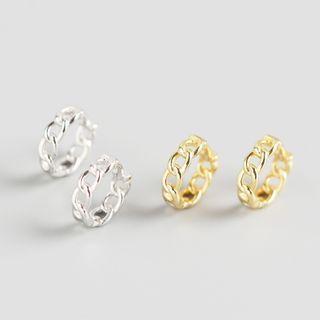 Chain 925 Sterling Silver Hoop Earring