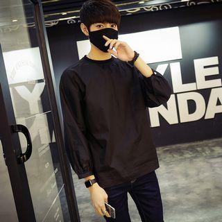 3/4-sleeve Plain Pullover
