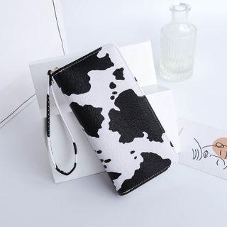 Cow Print Long Wallet