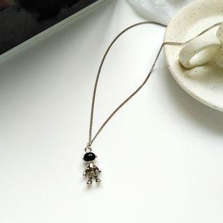 Alloy Astronaut Pendant Necklace Silver - One Size