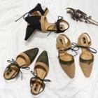 Pointy-toe Ankle Strap Flat Sandals