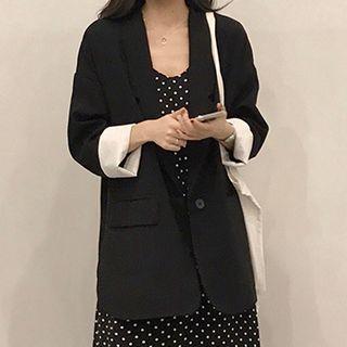 Set: Blazer / Dotted Sleeveless Dress