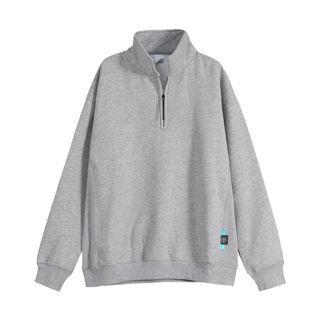 Zip Front Fleece Lined Sweatshirt
